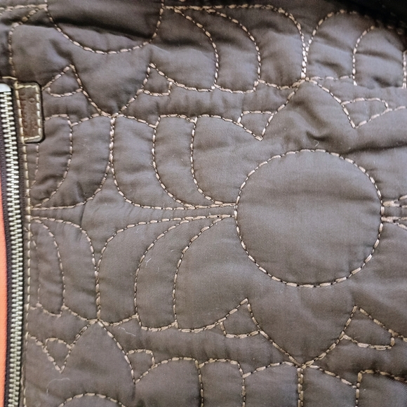 Fossil Brown and Tan Quilted Shoulder Bag - Picture 5 of 12
